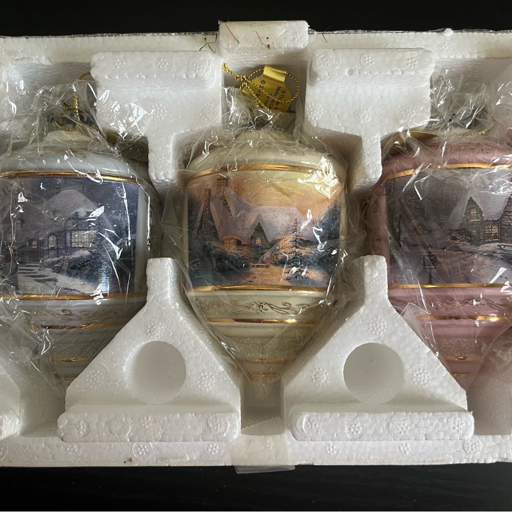 The Bradford Editions Thomas Kincade’s Heirloom Glass Ornaments - Fifth Issue
